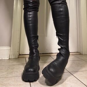 Aldo Black Over-the-Knee Platform Boots